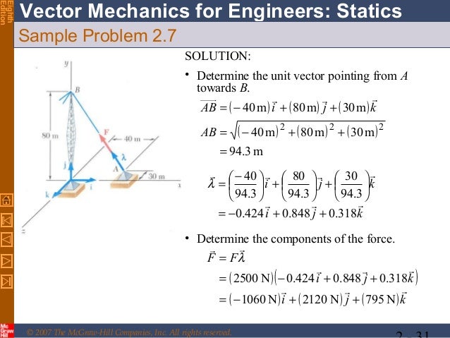 Vector Mechanics for Engineers Statics 11th Edition